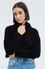Black Knit Jumper Turtle Neck Chenille sold by Ally Fashion