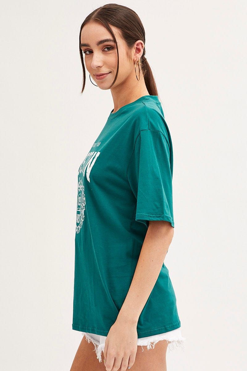 Green T Shirt Short Sleeve Crew Neck Boston Cotton sold by Ally Fashion product image thumbnail 4