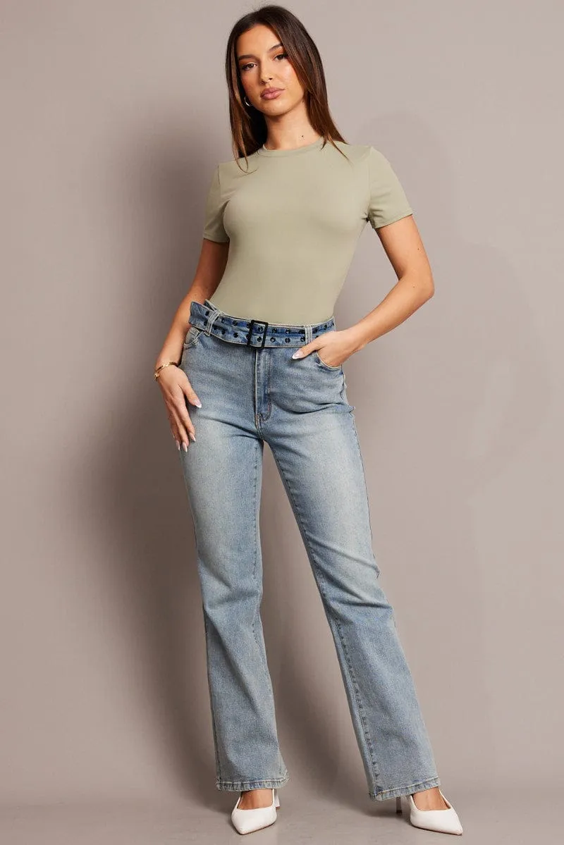 Green Supersoft Top Short Sleeve sold by Ally Fashion product image thumbnail 2