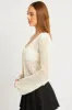 White Crochet Cardigan Long Sleeve V Neck Tie Up sold by Ally Fashion