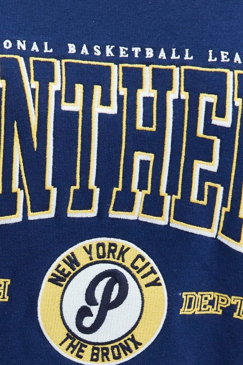 Blue Graphic Navy Sweater Long Sleeve sold by Ally Fashion product image thumbnail 6