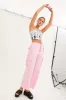 Pink Cargo Pants Relaxed Wide Leg sold by Ally Fashion