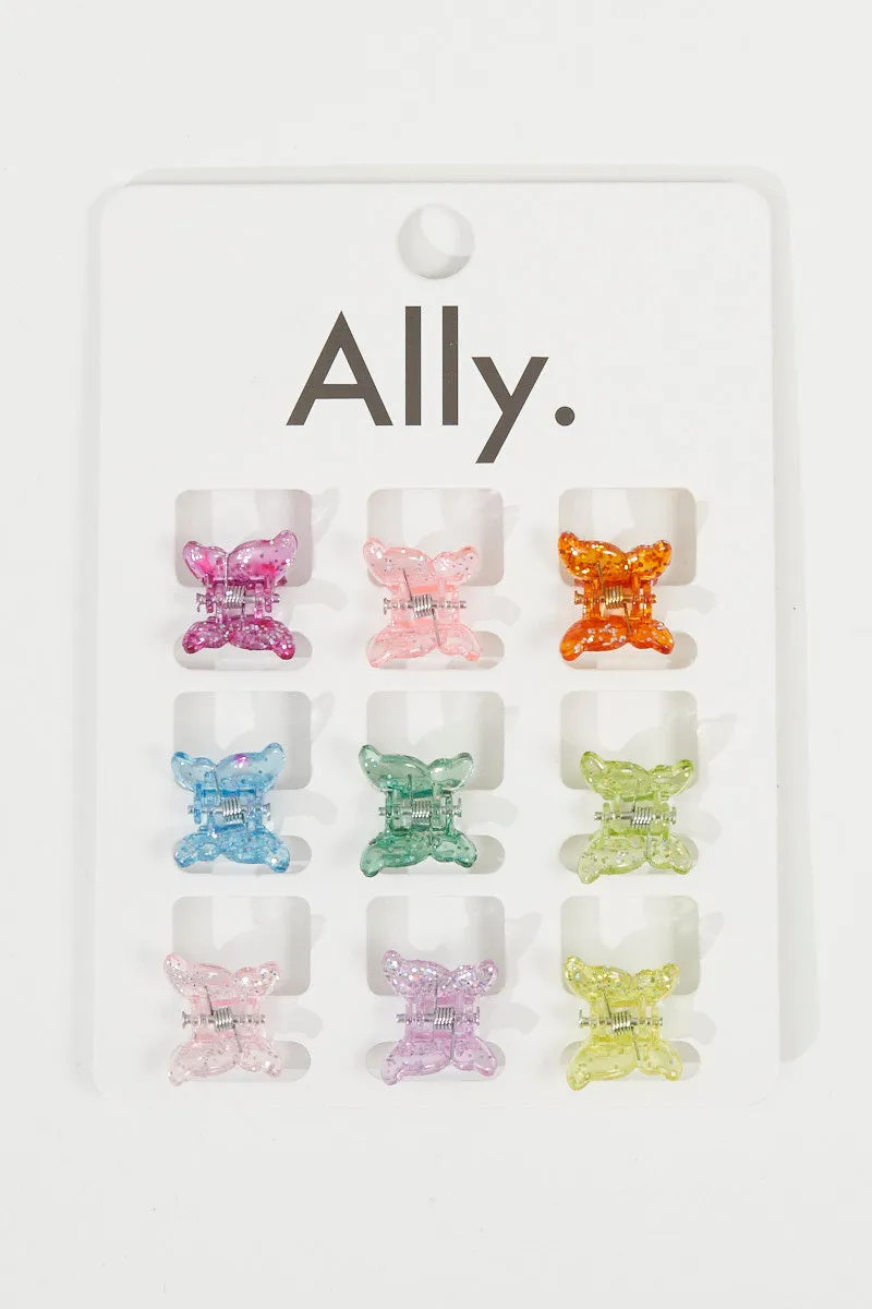 Multi 9 Pack Butterfly Claw Clips sold by Ally Fashion product image thumbnail 3