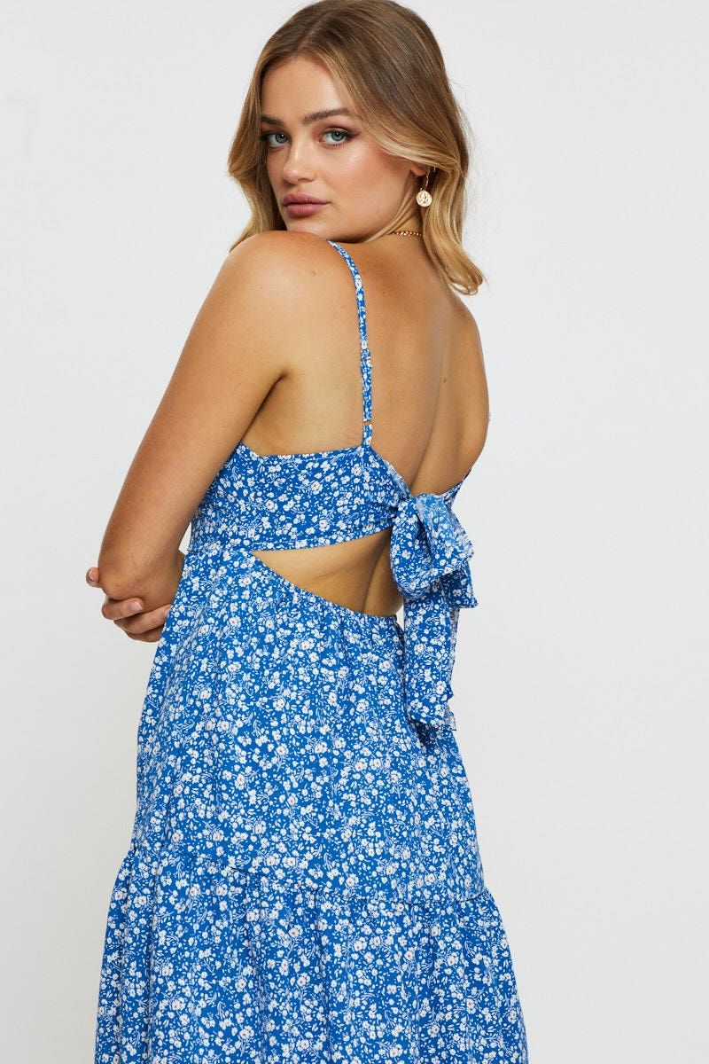 Print Mini Dress Sleeveless Square Neck sold by Ally Fashion product image thumbnail 2
