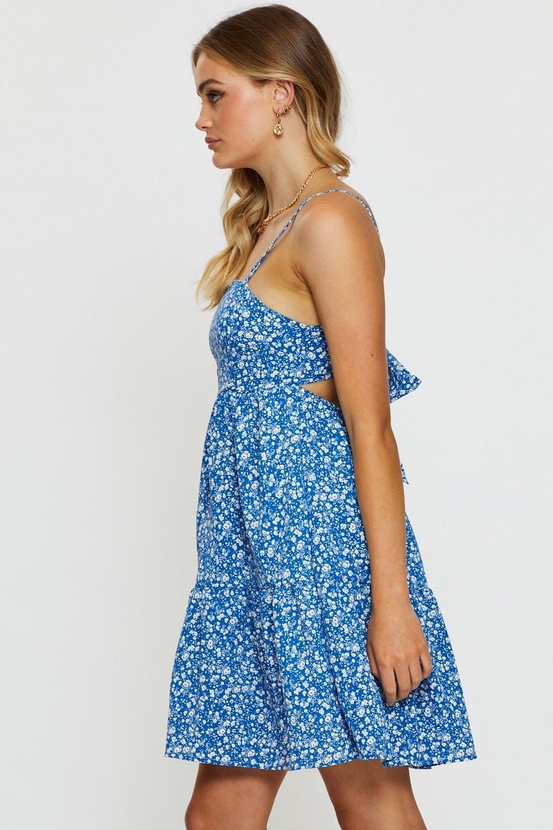 Print Mini Dress Sleeveless Square Neck sold by Ally Fashion product image thumbnail 5