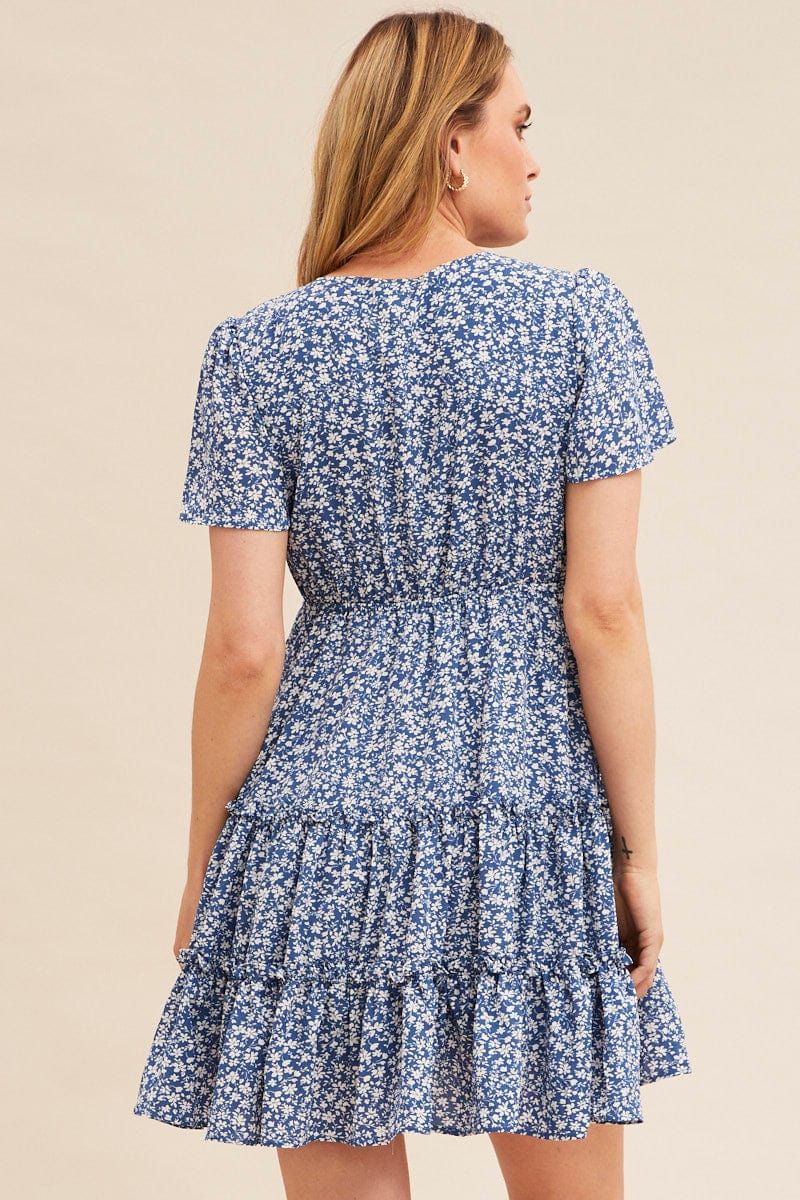Print Short Sleeve Mini Skater Dress sold by Ally Fashion product image thumbnail 5