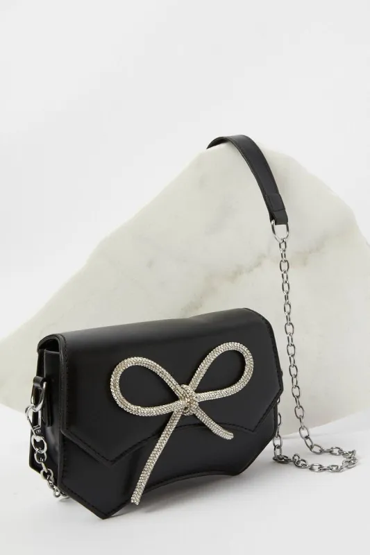 Black Bow Decor Crossbody Bag sold by Ally Fashion
