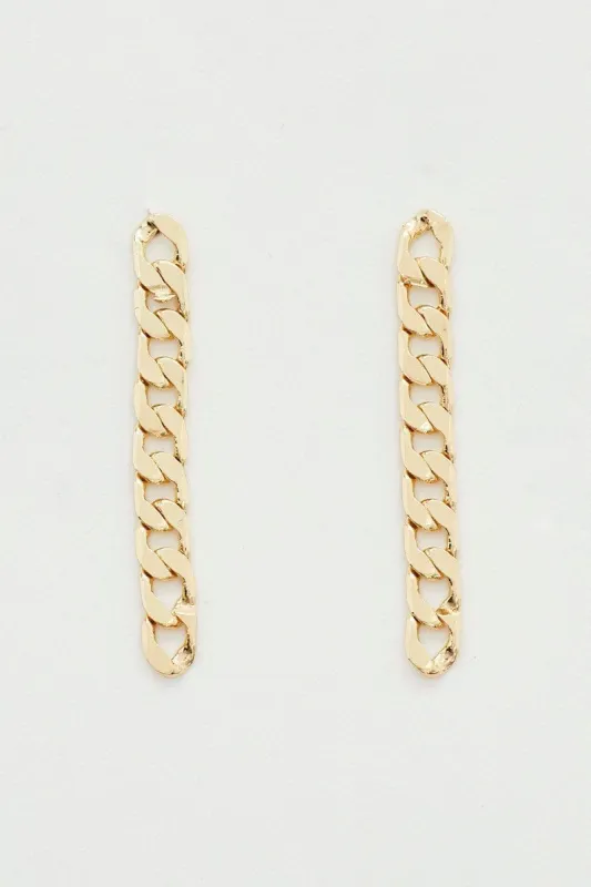 Gold Chain Drop Earrings sold by Ally Fashion