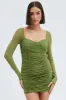 Green Bodycon Dress Corset Detail Mesh sold by Ally Fashion