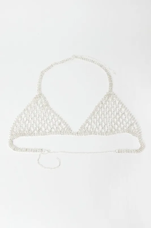 Silver Festival Diamonte Top sold by Ally Fashion