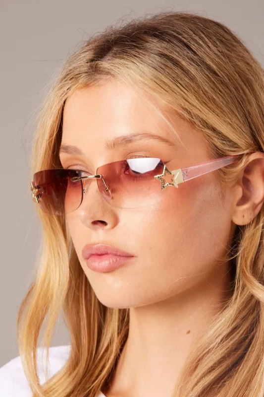 Pink Star Detail Sunglasses sold by Ally Fashion
