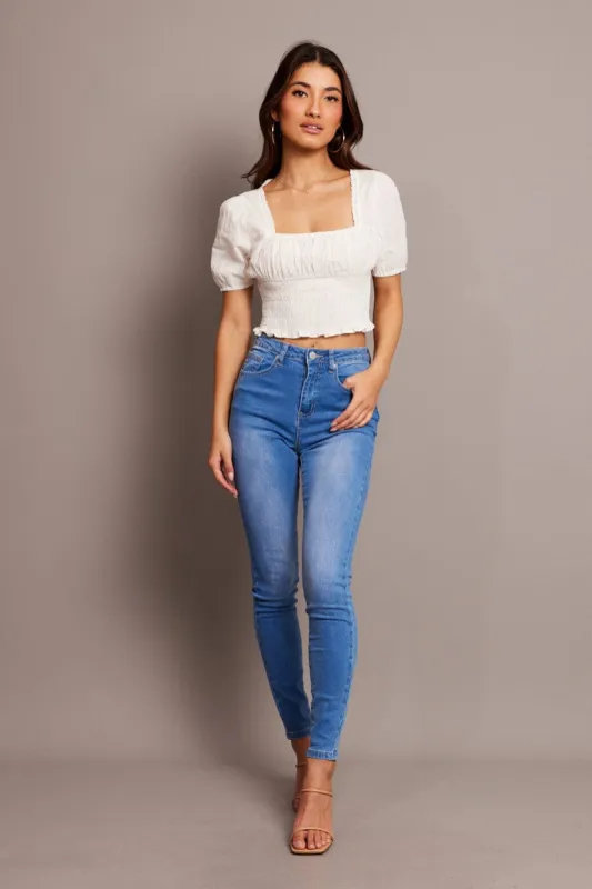 Denim Skinny Jean High Rise sold by Ally Fashion