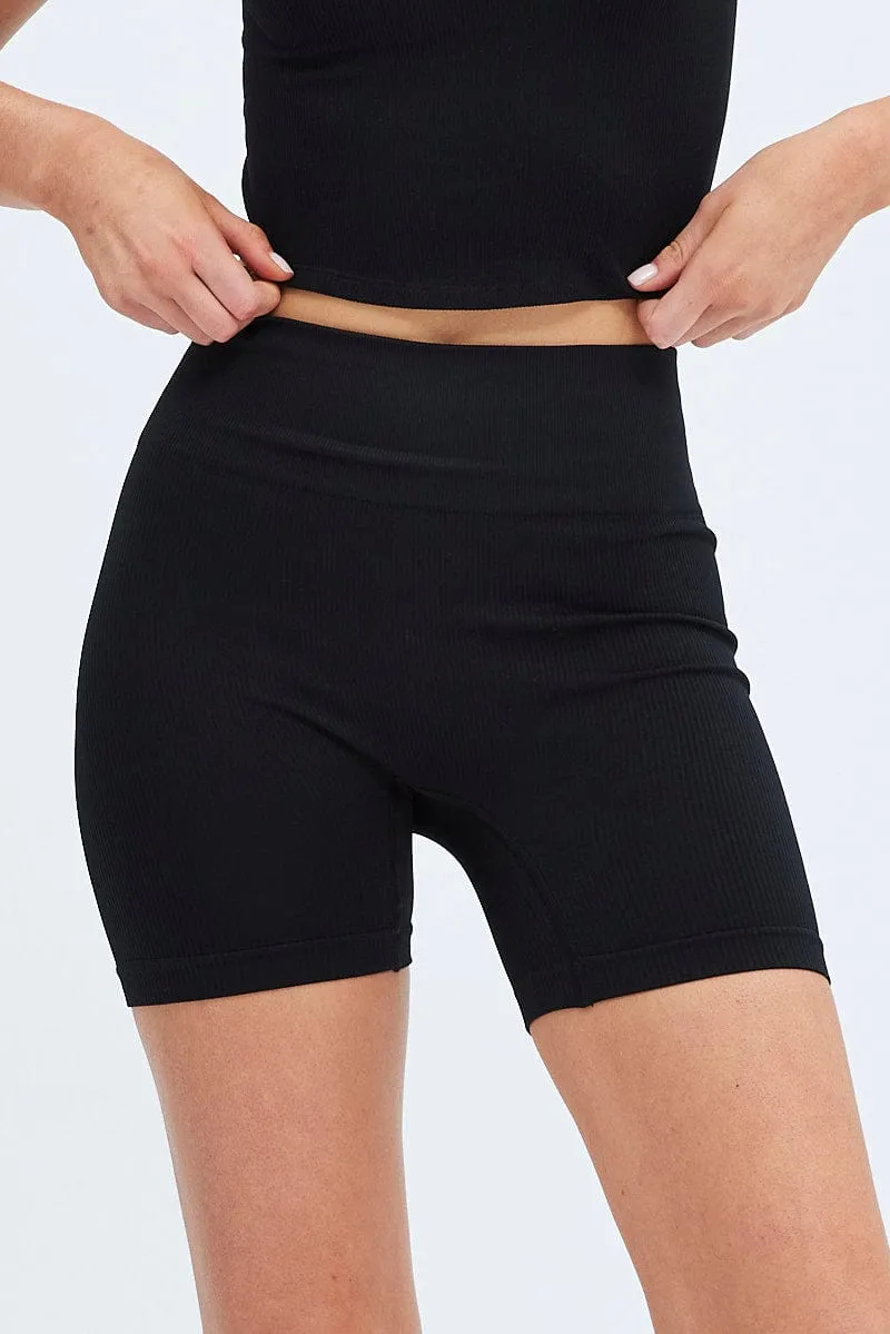 Black Bike Shorts Seamless sold by Ally Fashion product image thumbnail 2