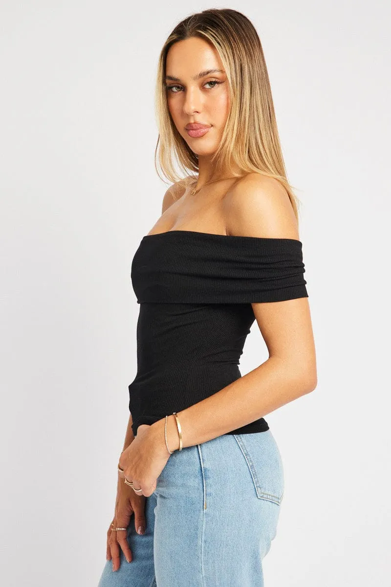 Black Off Shoulder Top sold by Ally Fashion product image thumbnail 4