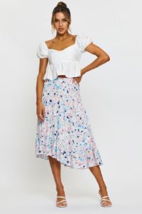 Print Maxi Skirt Tiered sold by Ally Fashion