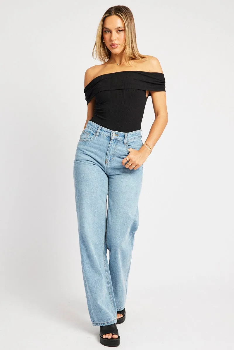 Black Off Shoulder Top sold by Ally Fashion product image thumbnail 2