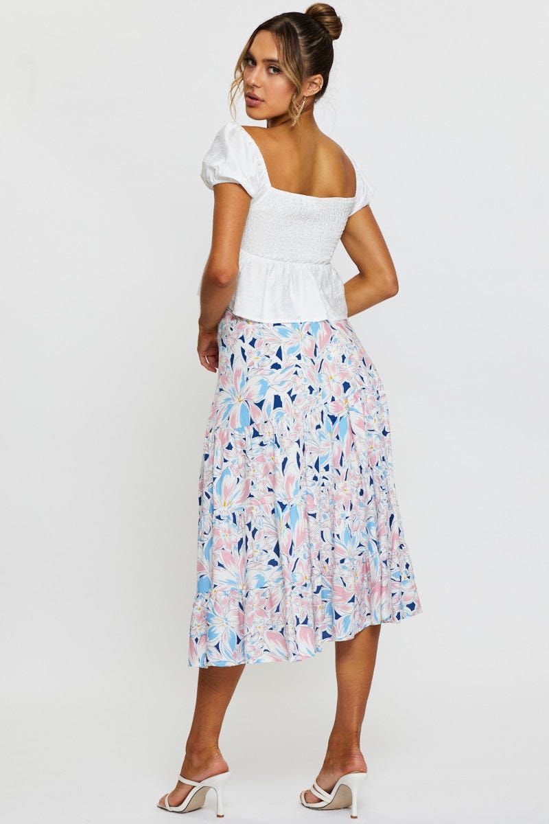 Print Maxi Skirt Tiered sold by Ally Fashion product image thumbnail 5