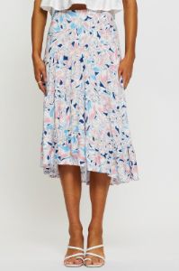 Print Maxi Skirt Tiered sold by Ally Fashion