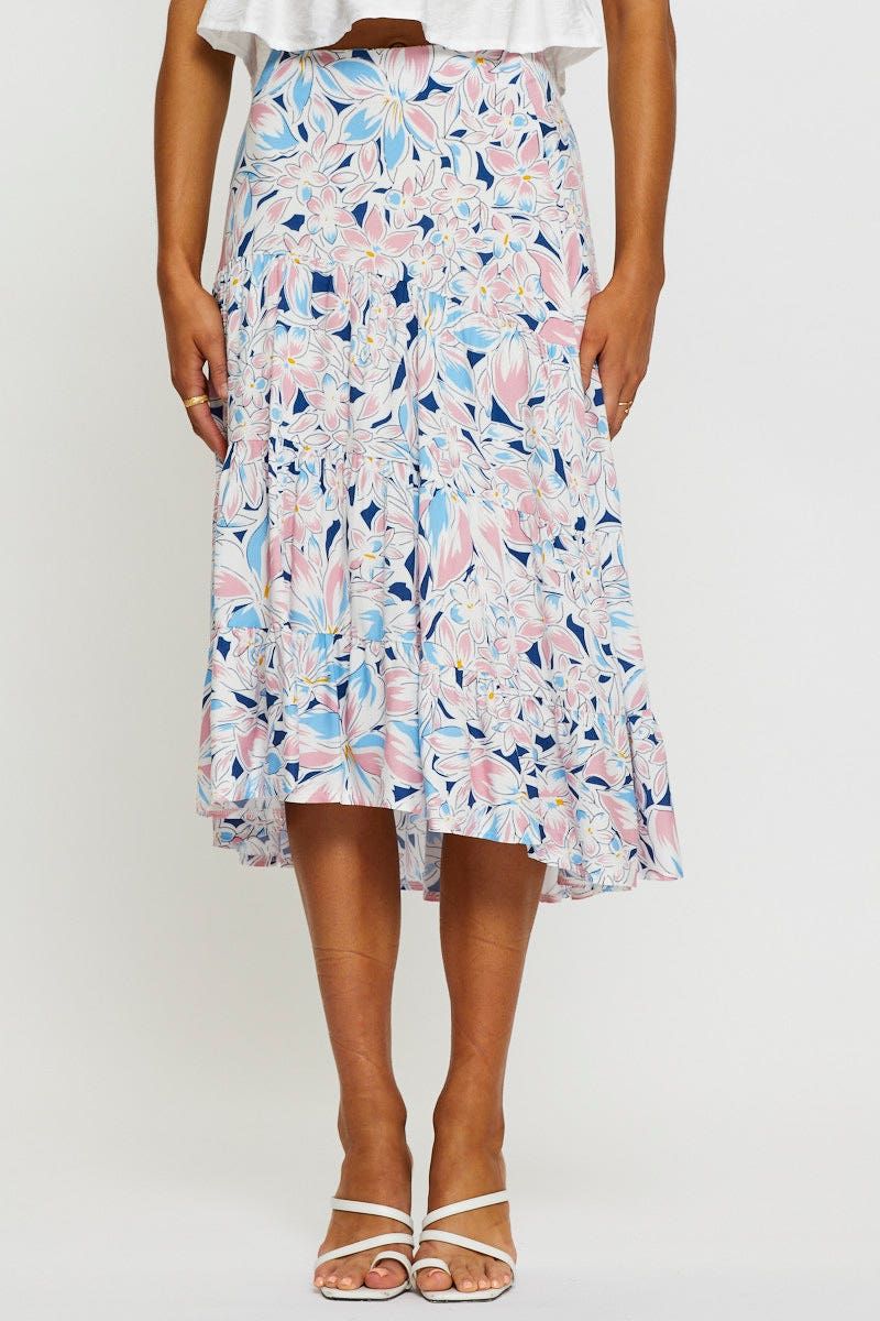 Print Maxi Skirt Tiered sold by Ally Fashion product image thumbnail 2