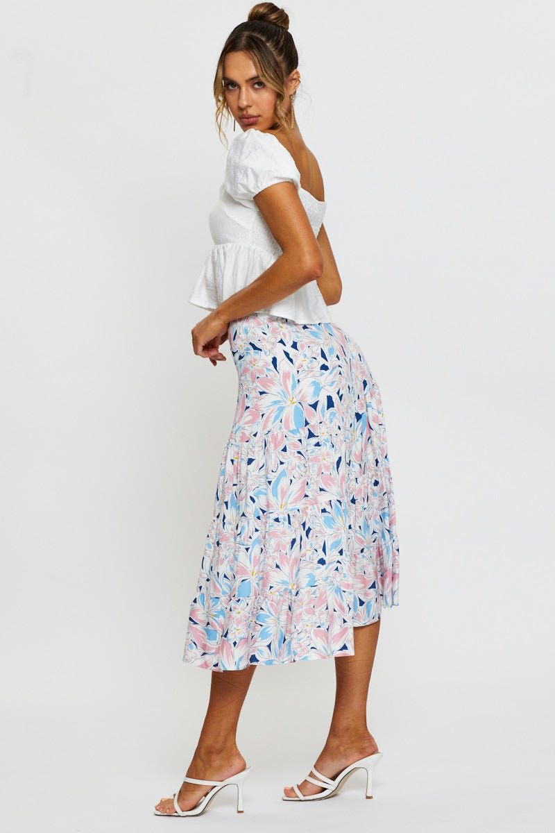 Print Maxi Skirt Tiered sold by Ally Fashion product image thumbnail 4