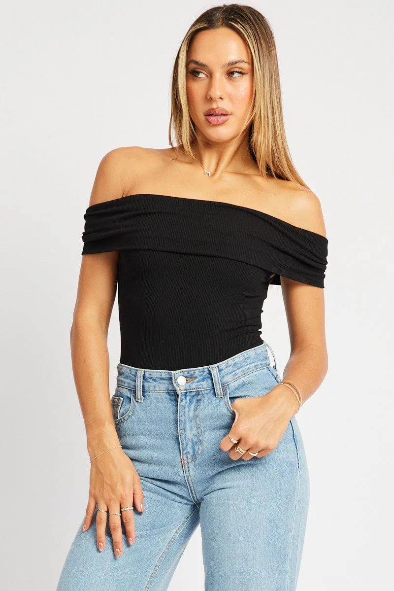 Black Off Shoulder Top sold by Ally Fashion product image thumbnail 3