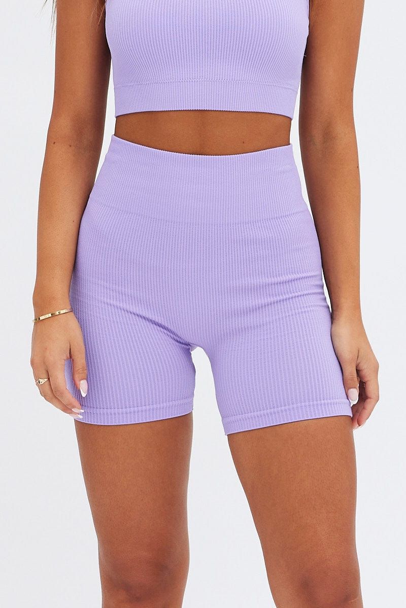 Purple Bike Shorts Seamless sold by Ally Fashion product image thumbnail 2