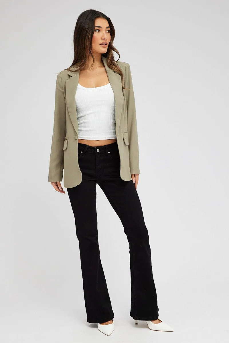 Green Jacket Long Sleeve Collar Neck sold by Ally Fashion product image thumbnail 2