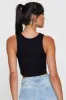 Black Tank Top Sleeveless Crew Neck Seamless sold by Ally Fashion