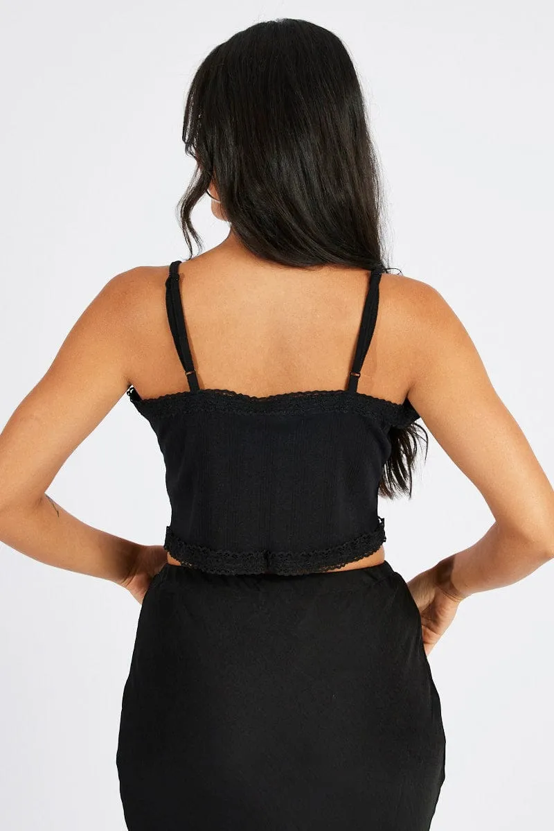 Black Tie Up Top sold by Ally Fashion product image thumbnail 5