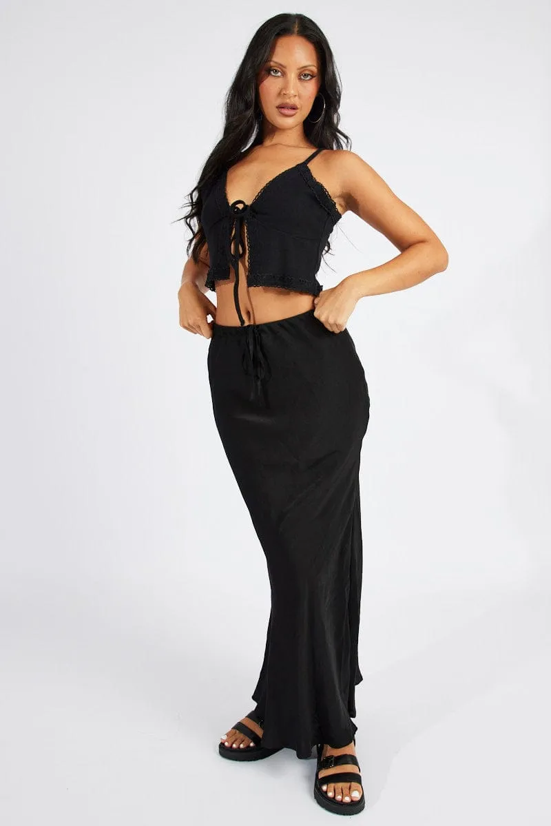Black Tie Up Top sold by Ally Fashion product image thumbnail 2