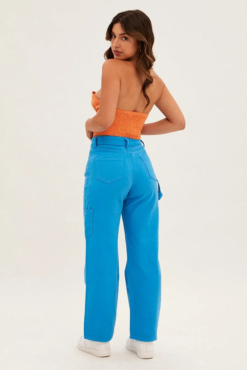 Blue Carpenter Cargo Pocket Jeans sold by Ally Fashion product image thumbnail 5