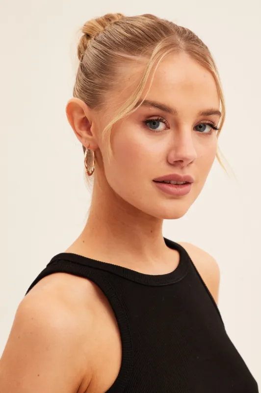 Gold 5 Pack Hoop Earrings Set sold by Ally Fashion