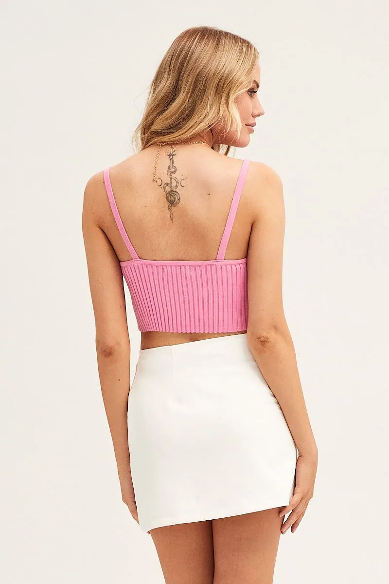 White Front Split Mini Skirt sold by Ally Fashion product image thumbnail 5