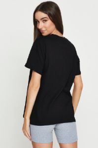 Black Graphic T Shirt Short Sleeve sold by Ally Fashion