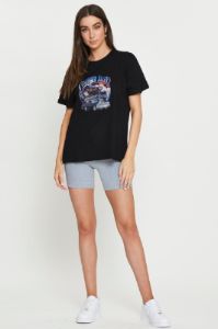 Black Graphic T Shirt Short Sleeve sold by Ally Fashion