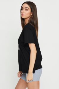 Black Graphic T Shirt Short Sleeve sold by Ally Fashion