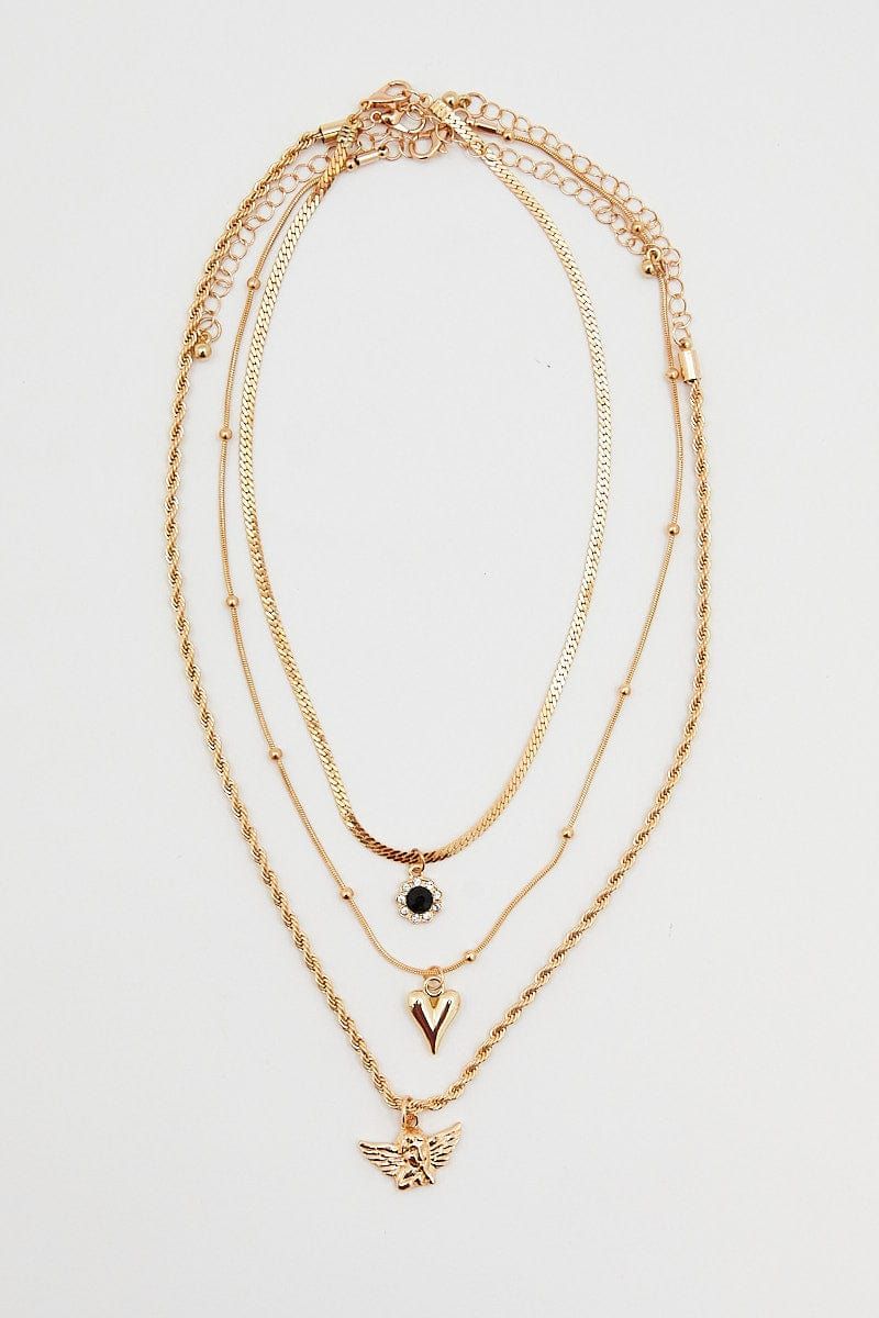 Gold Angel Decor Necklace Set sold by Ally Fashion