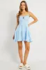 Blue Fit And Flare Dress Strappy Mini sold by Ally Fashion