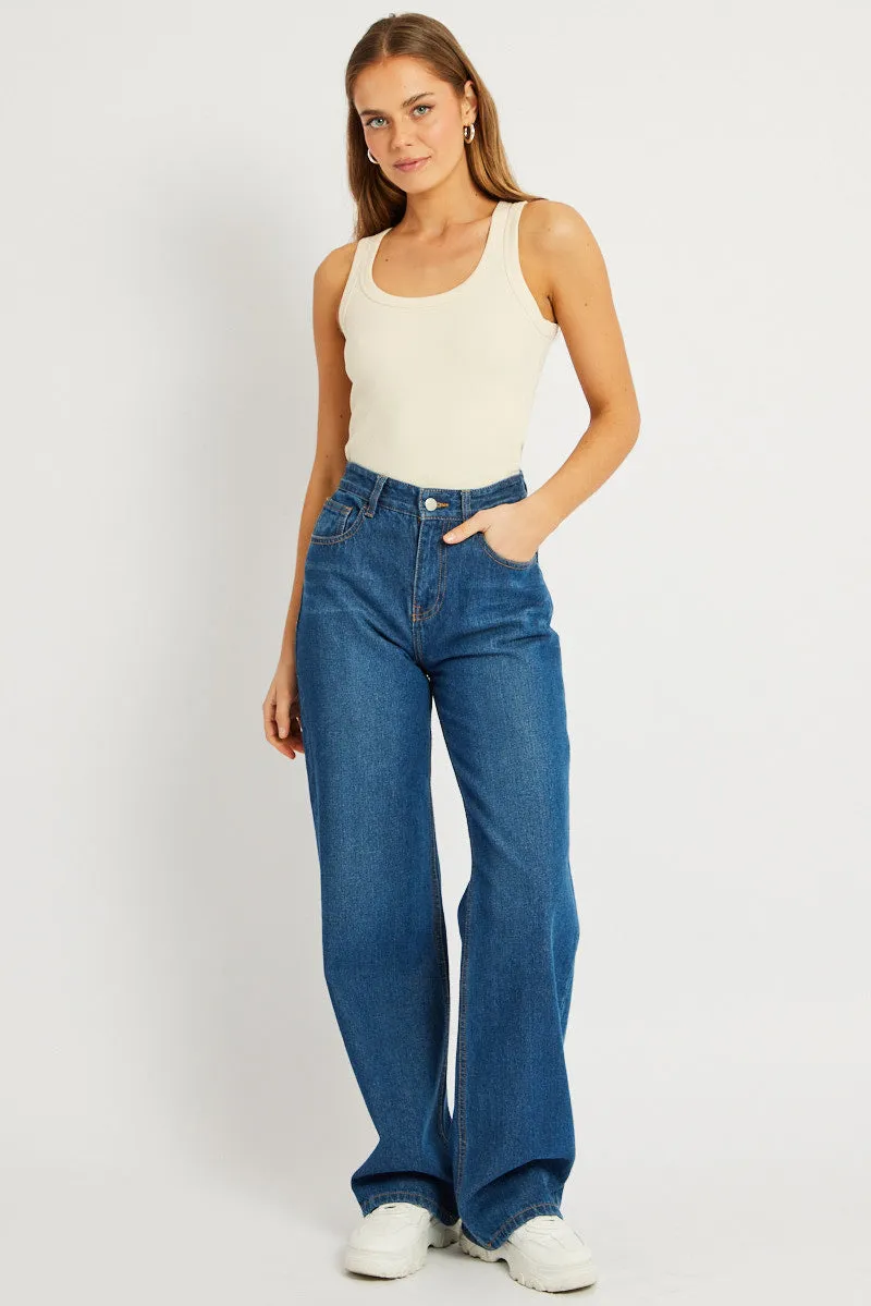 White Singlet Top Contrast Stitch sold by Ally Fashion product image thumbnail 2