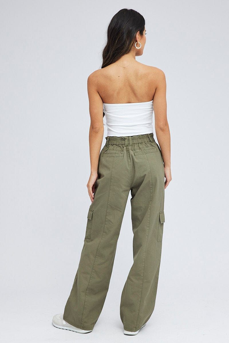 Green Cargo Pants Mid Rise sold by Ally Fashion product image thumbnail 5