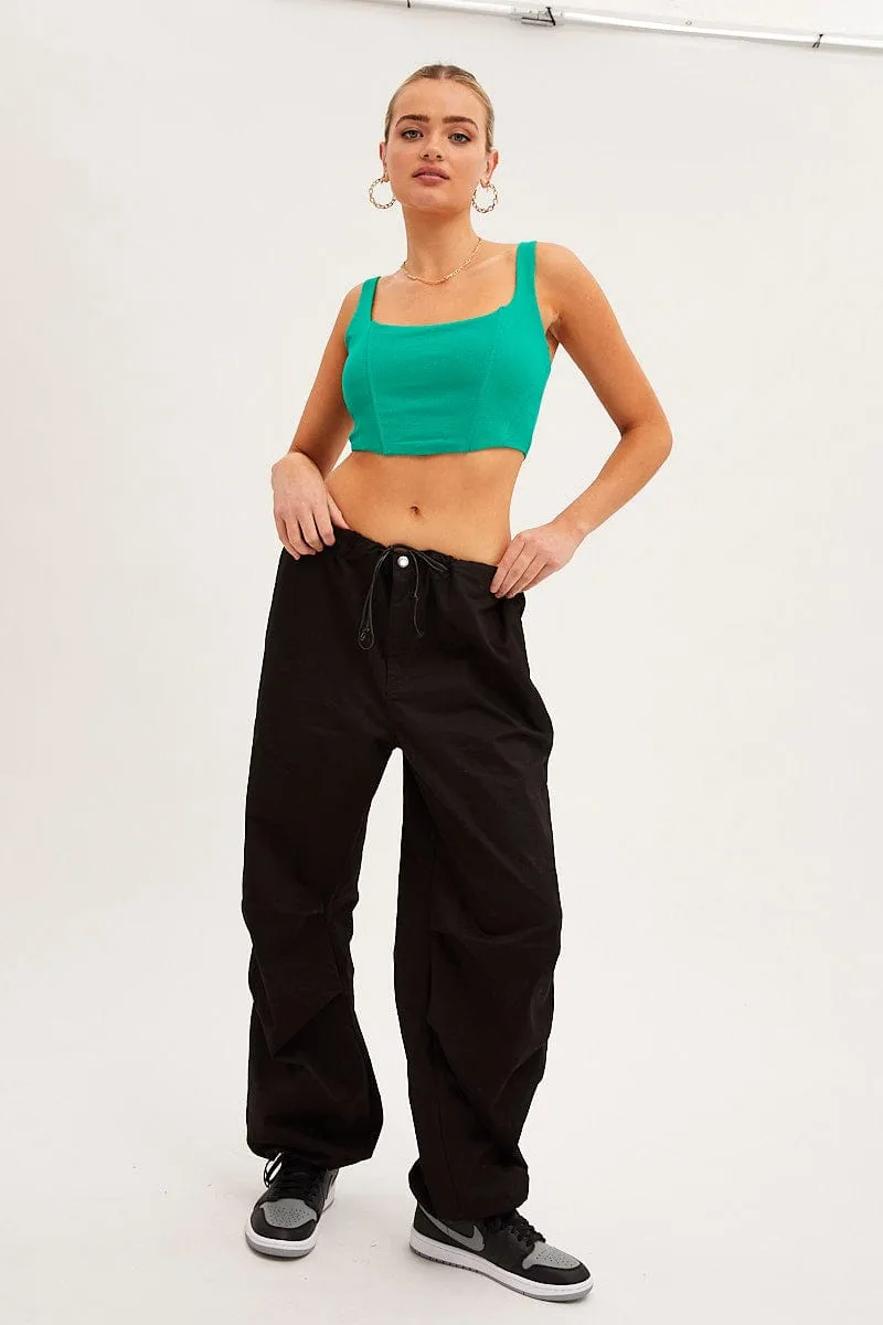 Green Corset Top Sleeveless Seam Detail Square Neck sold by Ally Fashion product image thumbnail 2