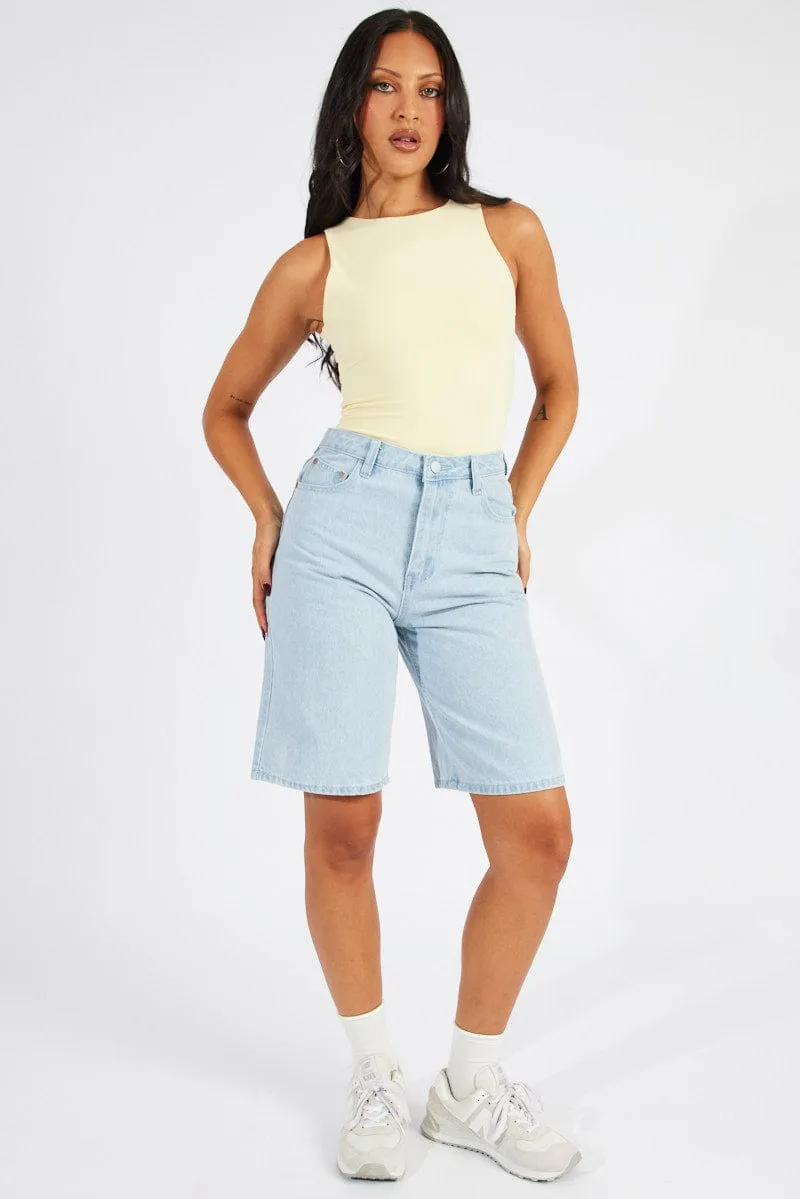 Yellow Supersoft Bodysuit Sleeveless sold by Ally Fashion product image thumbnail 2