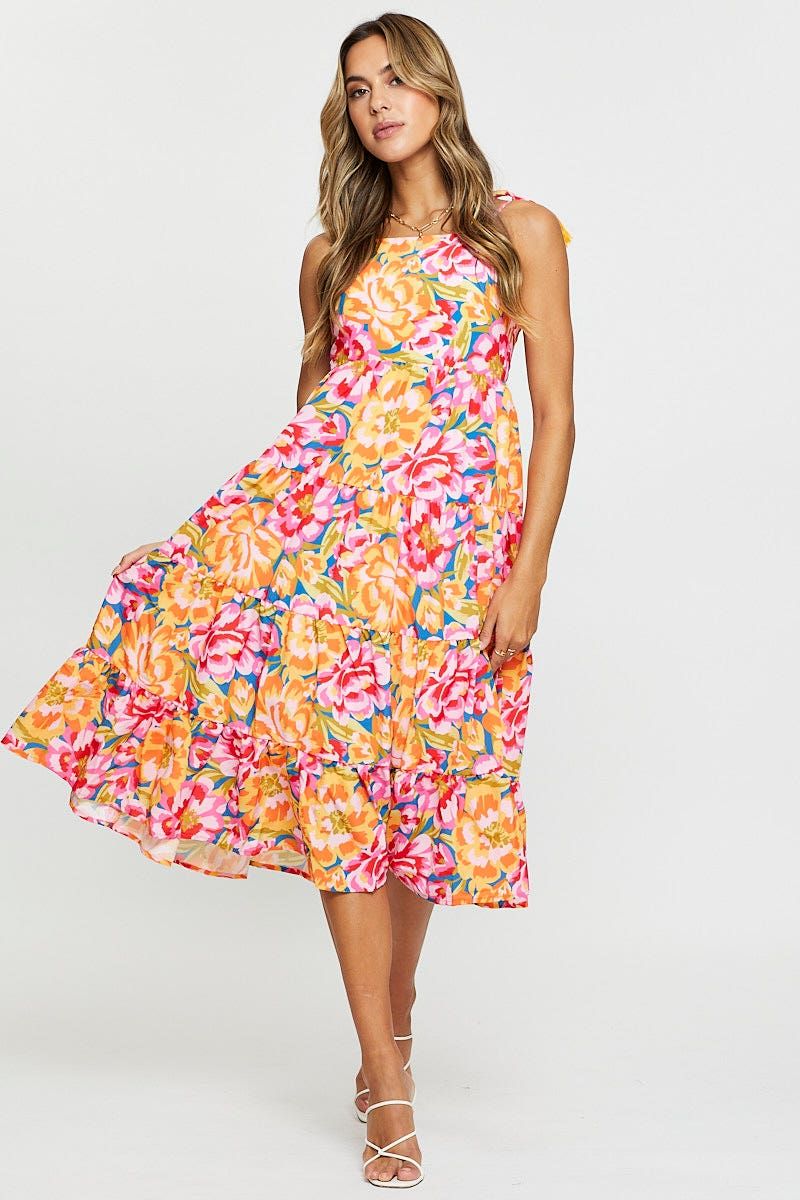 Print A Line Dress Midi sold by Ally Fashion product image thumbnail 3