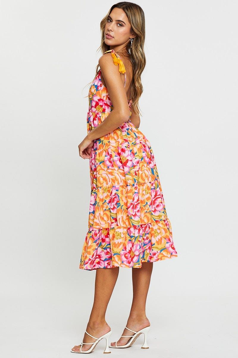 Print A Line Dress Midi sold by Ally Fashion product image thumbnail 4