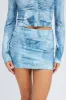 Blue Print Mini Skirt Low Rise sold by Ally Fashion