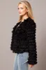 Black Shag Faux Fur Jacket sold by Ally Fashion