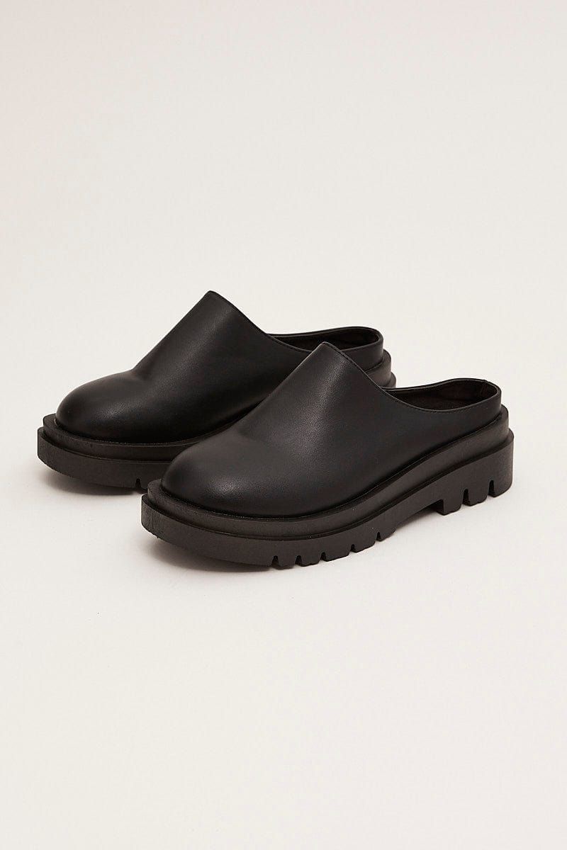 Black Chunky Sole Flat Mules sold by Ally Fashion product image thumbnail 2