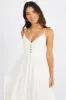 White Midi Dress Sleeveless V-Neck sold by Ally Fashion