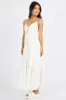 White Midi Dress Sleeveless V-Neck sold by Ally Fashion