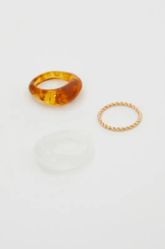 Multi Acrylic Ring Pack sold by Ally Fashion